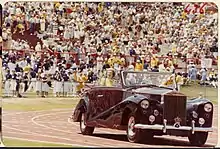 The Queen's Australian Standard being used by her at Brisbane, 1982