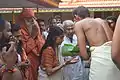 Her highness and other dignitaries in front of Andoor Kandan Sri Dharma Sastha