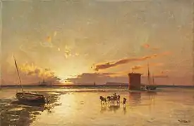 Martello Tower on the coast of Leith in Edinburgh (1896), by Hermann Eschke, private collection.