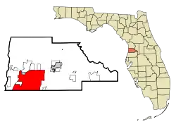 Location in Hernando County and the state of Florida