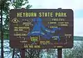 Heyburn State Park information sign