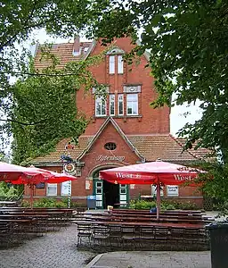 The station's former entrance, today houses a restaurant