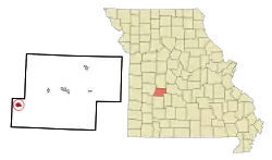 Location of Weaubleau, Missouri