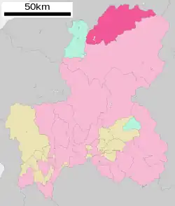 Location of Hida in Gifu Prefecture