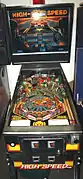 High Speed pinball machine full view