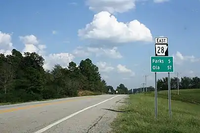 Western terminus at Needmore