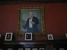 Portrait of James J. Hill in the library