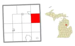 Location within Ogemaw County