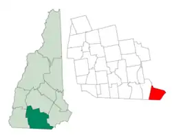 Location in Hillsborough County, New Hampshire