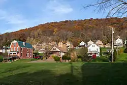 Looking at the north portion of Templeton from the Allegheny River side of town