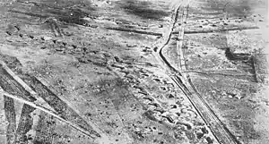 Image 75The Hindenburg Line at Bullecourt seen from the air (from Western Front (World War I))