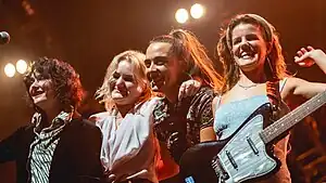 Hinds performing live in December 2019