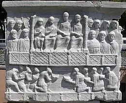 Submission of the barbarians (west face).