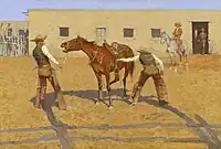 Frederic Remington (1861–1909), His First Lesson, 1903