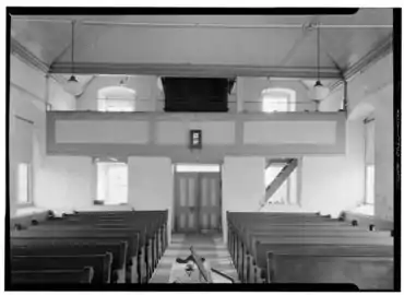 Front entrance and choir loft (1936)