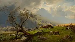 Shepherd in the Alps, 1860