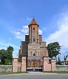 Church exterior against a blue sky