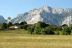 St Cyriacus Church and Dobratsch massif