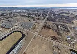 View above from Holmen High School looking southeast towards downtown Holmen