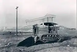 Soldier Field nearing completion, 1924