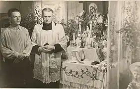 Home altar of Justinas Zaksas.