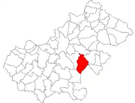 Location in Satu Mare County