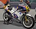 The Rothmans Honda NSR500, ridden by Wayne Gardner in the 1987 season on display.