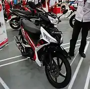 2016 Honda Supra X 125 FI at the 2016 Jakarta Fair, Indonesia.