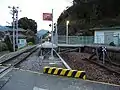 A view of the platform. To the right can be seen the remnants of the siding and old platform which was entered with a switchback.