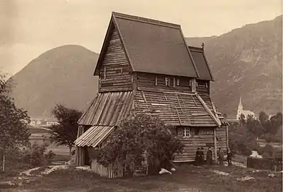 Hopperstad in 1885 before restoration work