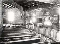 Interior of the old Horg church