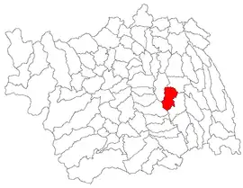 Location in Bacău County