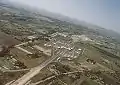 Aerial view of border crossing at Horgoš