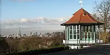 Viewing the London skyline from the Horniman Museum garden