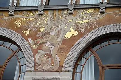 Detail of Hôtel Albert Ciamberlani, Brussels