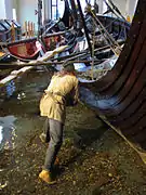 Odin's Raven longboat in the House of Manannan Museum