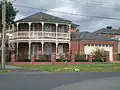 Victorian Filigree Revivalist house, Templestowe. Lacework and polychrome brick pay homage to Victorian era architecture.