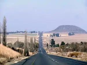 Houtkop, a 170-metre (560 ft) outcrop of Drakensberg basalt in the Free State, South Africa