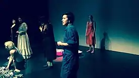 Performance of "How to Make a Monster", at the Highways Performance Space, 2015