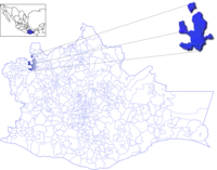 Location of the municipality in Oaxaca