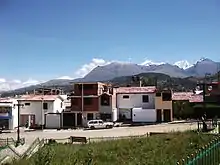 Vallunaraju, Ocshapalca, Ranrapalca and Rima Rima as seen from Huaraz.