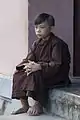 A novice monk at Thiên Mụ Pagoda