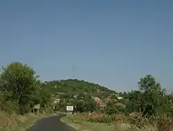 Roadsign leading to the village