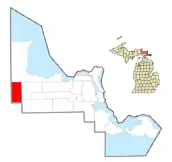 Location within Chippewa County