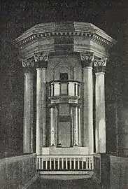 Interior pulpit altar of the old church