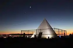 Hunt's Tomb in Papago Park. George W. P. Hunt was the first Governor of Arizona, serving a total of seven terms. The tomb was listed in the National Register of Historic Places, reference #08000526.