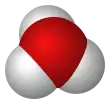 Ball-and-stick model of the hydronium cation