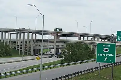 I-410's interchange with I-37 on the southeast side of San Antonio