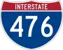 Interstate 476 marker