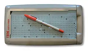 Image 2An IBM Port-A-Punch punched card